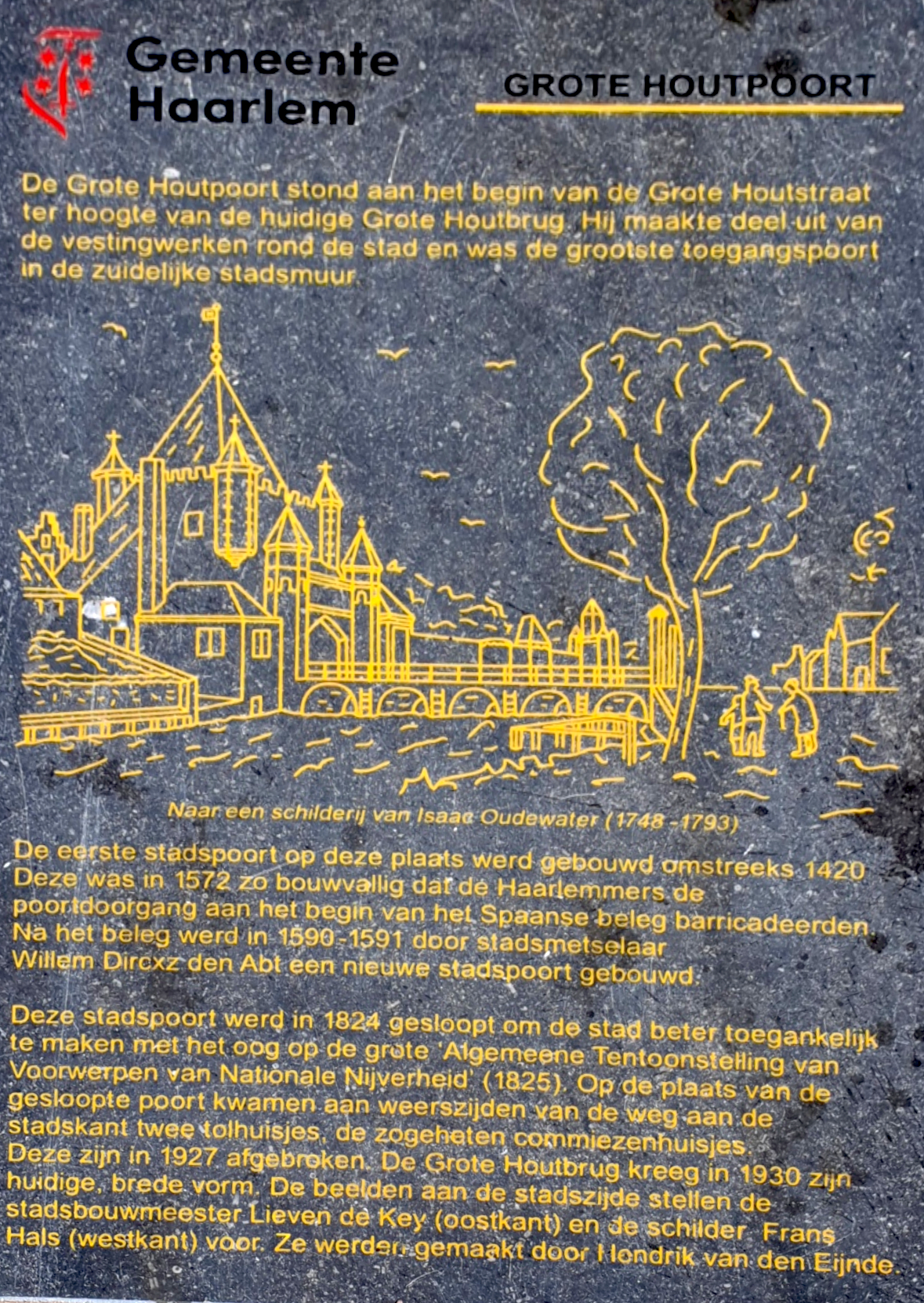 Aankondiging opening fietsenstaling aan het Houtplein 